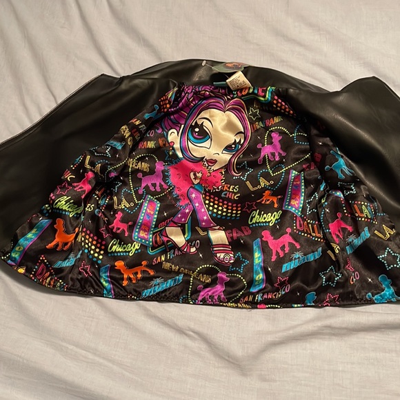 Lisa Frank Other - 🌟2X HP NWT Vintage Lisa Frank polyurethane black jacket